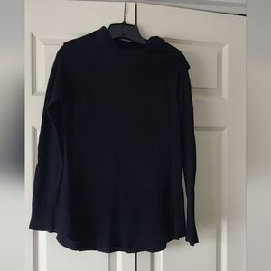 Cyrus cowl neck oversized black waffle knit sweater size s